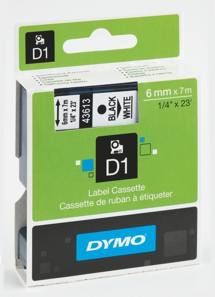Dymo páska D1 6mm/7m černá na bílé