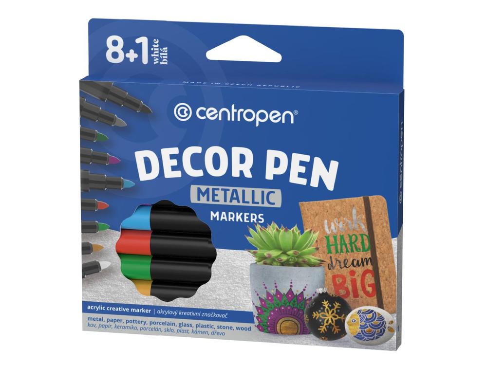 Centropen popisovač 2737 Decor Pen Metallic sada 9 barev