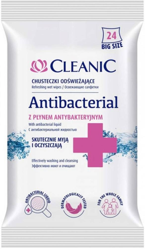 Antibakteriální ubrousky Cleanic 24 ks