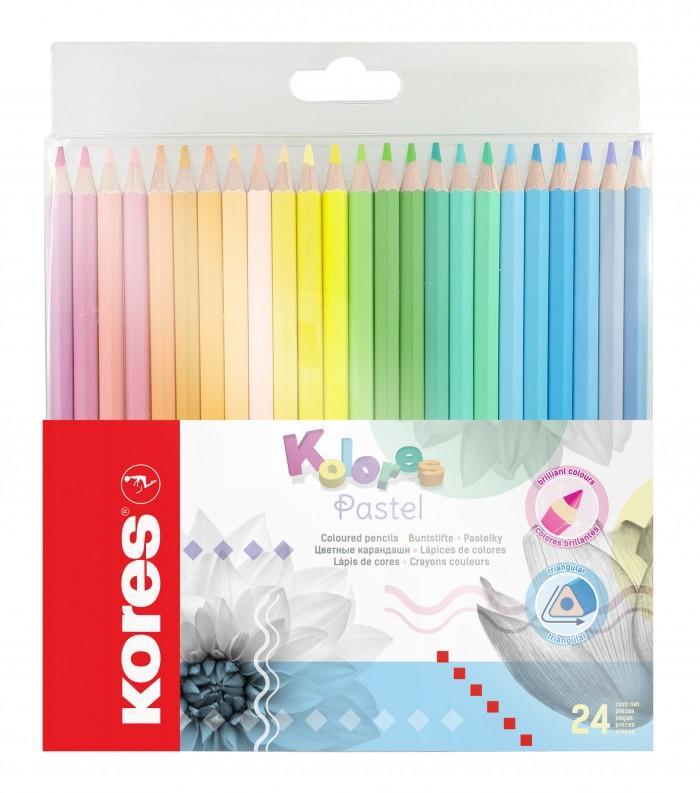 Kores pastelky Kolores trojhranné 24 ks Pastel