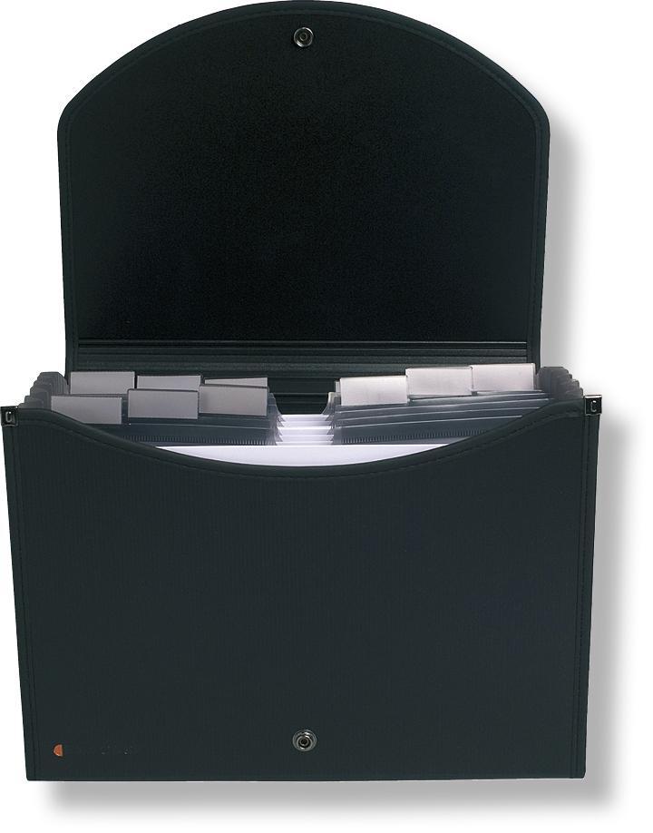 Aktovka Exacase A4 černá 12 přihrádek