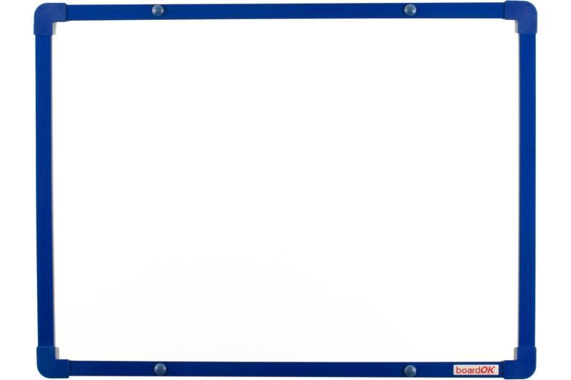 boardOK magnetická keramická tabule na fixy s modrým rámem 60x45 cm