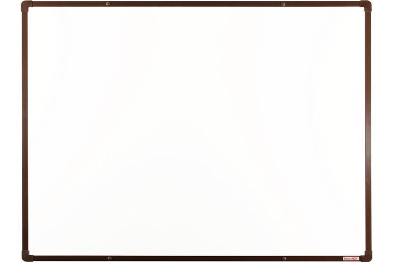 boardOK magnetická lakovaná tabule na fixy s hnědým rámem 120x90 cm