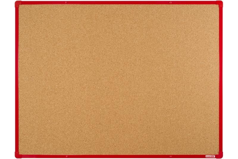 boardOK korková nástěnka s červeným rámem 120x90 cm