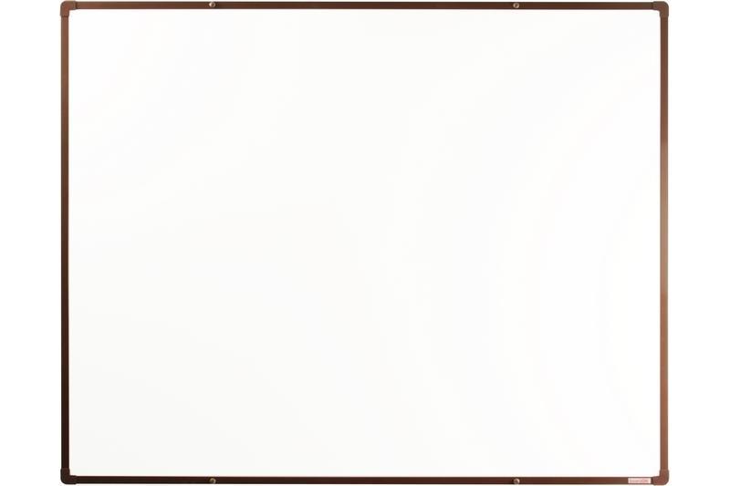 boardOK magnetická lakovaná tabule na fixy s hnědým rámem 150x120 cm