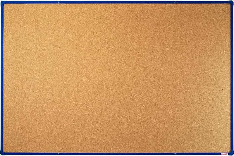 boardOK korková nástěnka s modrým rámem 180x120 cm