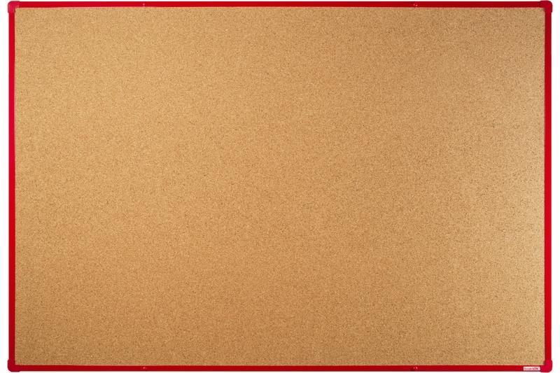boardOK korková nástěnka s červeným rámem 180x120 cm