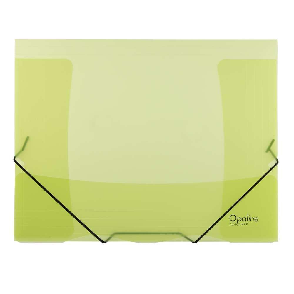 KARTON P+P desky s gumičkou PP OPALINE A4 zelené