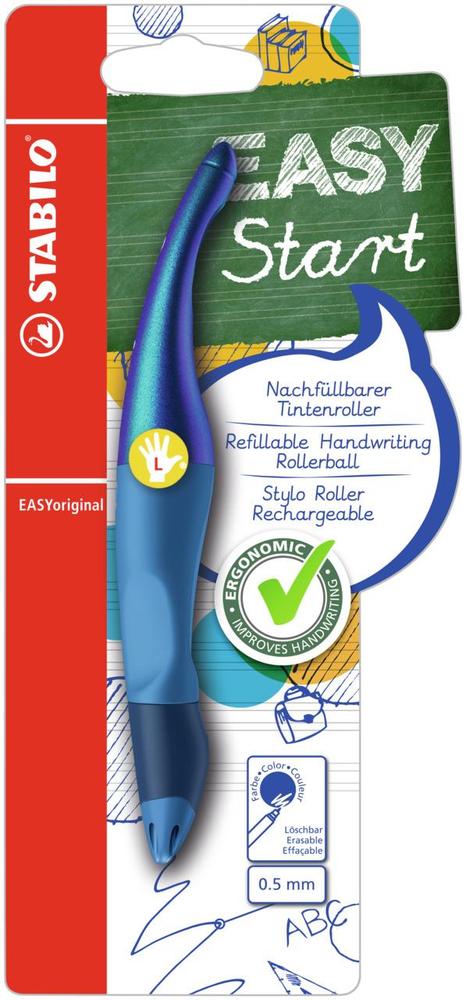 Roller Stabilo EASYoriginal holograph 0,5 pro leváky modrá/holografická