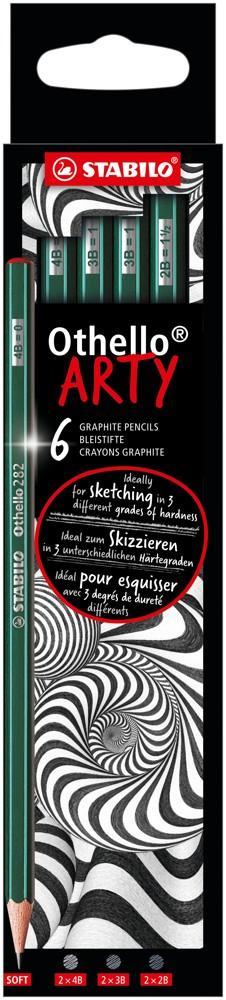 Sada grafitových tužek STABILO Othello měkké 6 ks ARTY