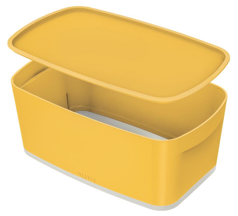 Leitz úložný přenosný box s víkem Cosy MyBox, S teplá žlutá