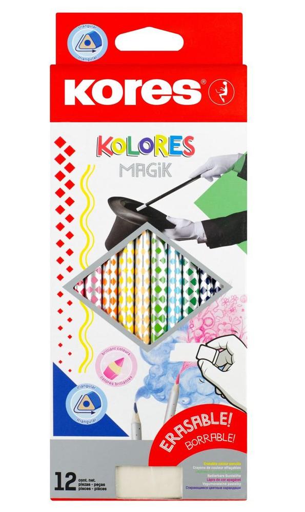 Kores pastelky Kolores trojhranné 12 ks MAGIK