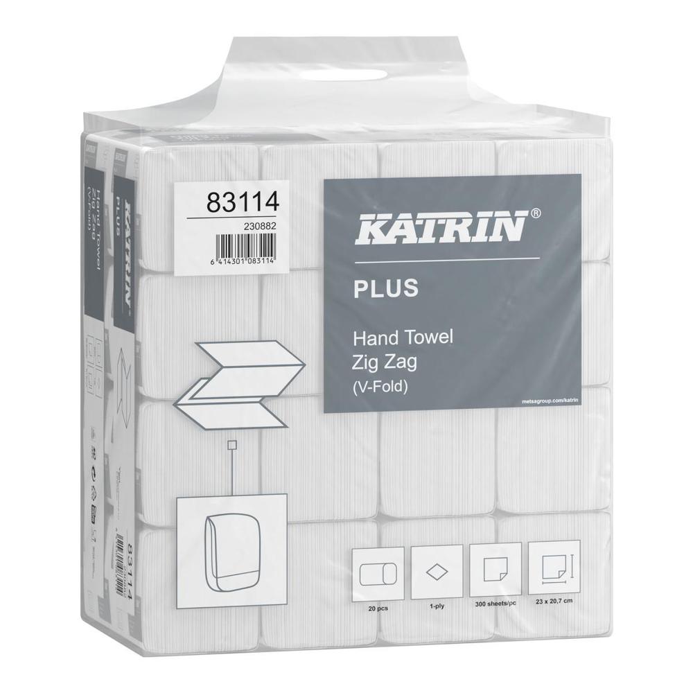 Katrin ručník ZZ Classic HandyPack 1-vrstvý 23 x 20,7 cm 300 ks bílý / 20 bal.