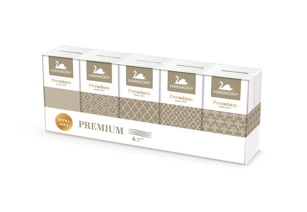 Kapesníčky papírové Premium 4-vrstvé/ 10 ks