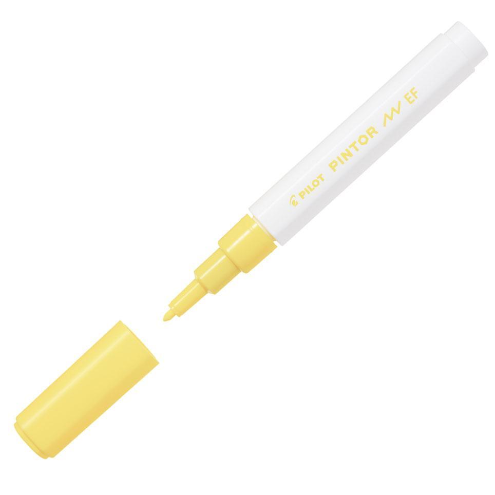Pilot popisovač akrylový 4077 Pintor žlutá hrot EF