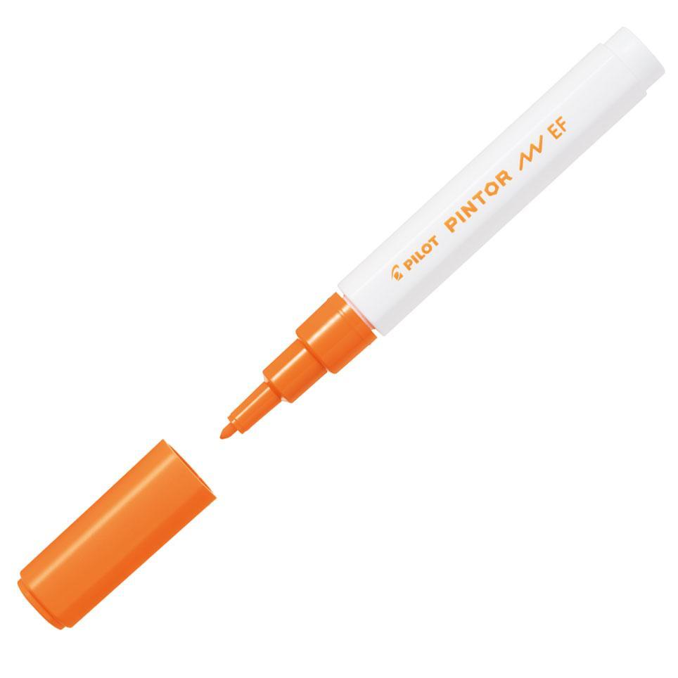 Pilot popisovač akrylový 4077 Pintor oranžová hrot EF