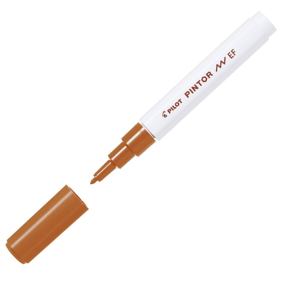 Pilot popisovač akrylový 4077 Pintor hnědá hrot EF