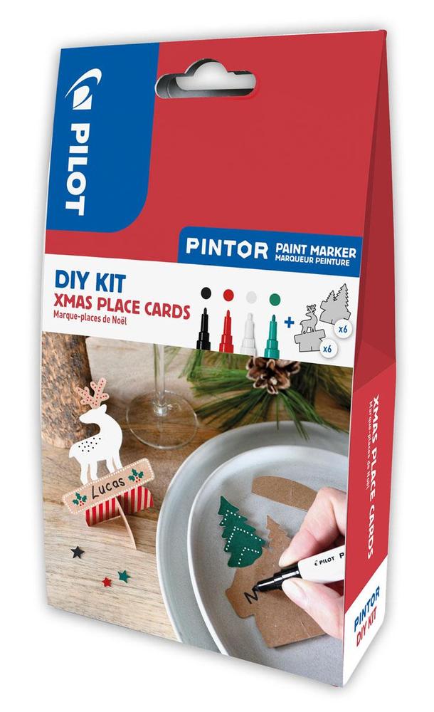 Pilot popisovač akrylový 4074 Pintor Vánoční jmenovky sada 4 barev hrot F