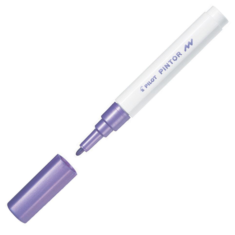 Pilot popisovač akrylový 4074 Pintor metalická fialová hrot F