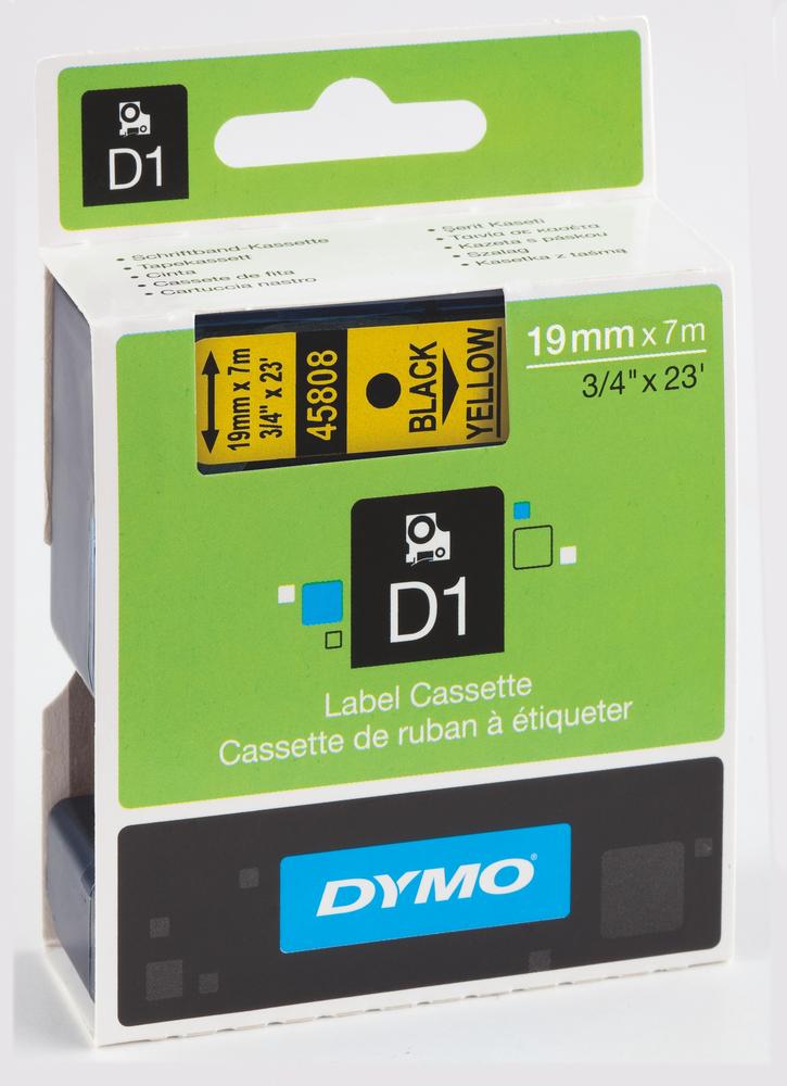 Dymo páska D1 19mm/7m černá na žluté