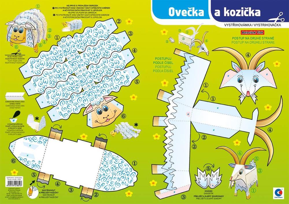 Baloušek Tisk vystřihovánka - Ovečka a kozička