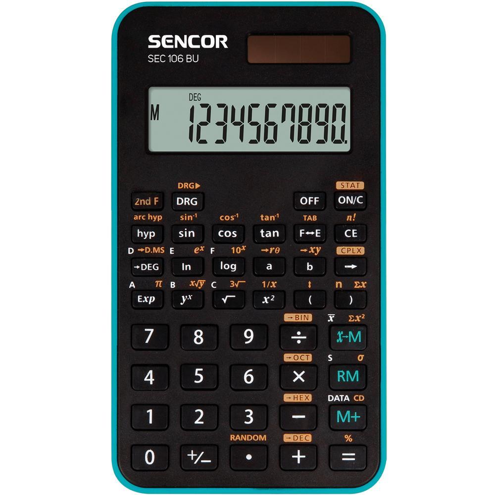Sencor kalkulačka SEC 106 BU školní / 10 míst černo-modrá