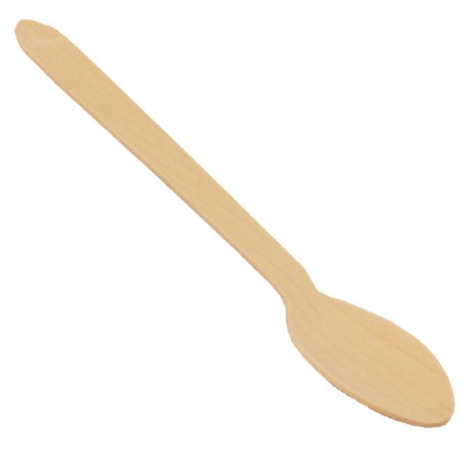 Jednorázové nádobí dřevěná lžíce příborová 16 cm EKO / 100 ks