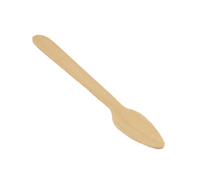 Jednorázové nádobí lžička dřevěná 11cm EKO / 100ks