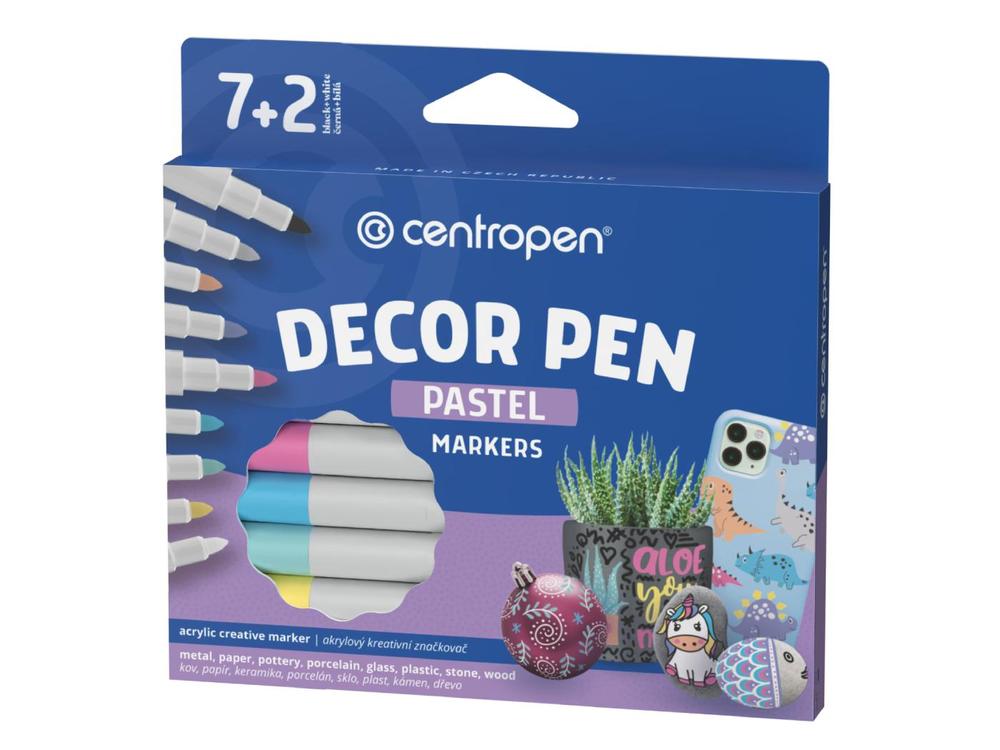 Centropen popisovač 2738 Decor Pen Pastel sada 9 barev