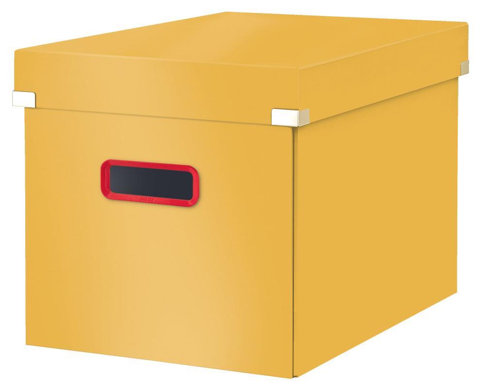 Leitz čtvercová krabice Click&Store COSY, velikost L (A4) teplá žlutá