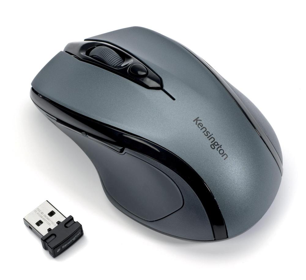 Kensington bezdrátová počítačová myš střední velikosti Pro Fit šedá
