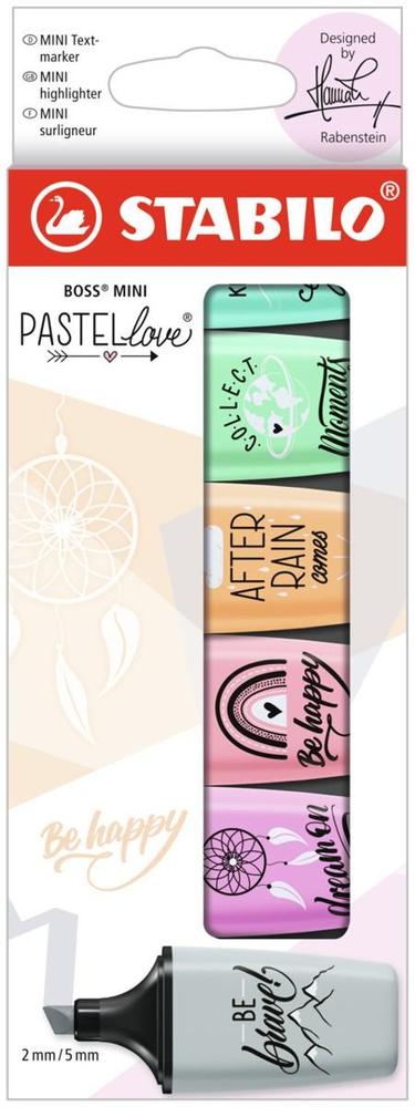 Zvýrazňovač Stabilo BOSS MINI Pastellove sada 6 barev