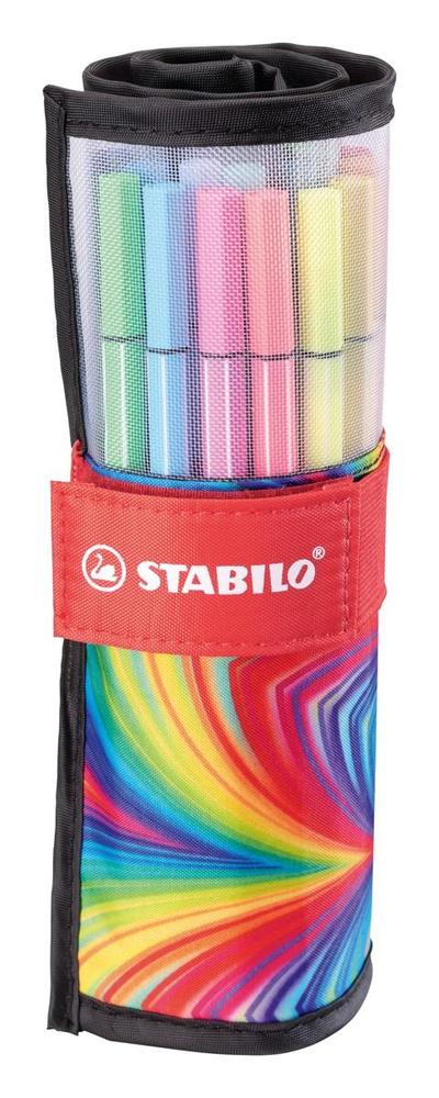 Prémiový vláknový fix STABILO Pen 68 Rollerset ARTY 25 barev