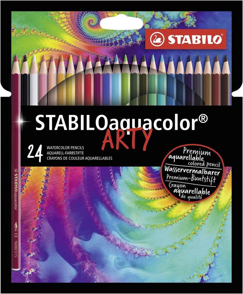 STABILO pastelky aquacolor ARTY 24 ks v papírové krabičce