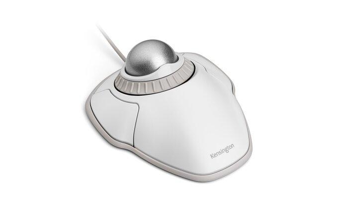 Kensington trackball Pro Fit Ergo s rolovacím kroužkem bílo-stříbrný