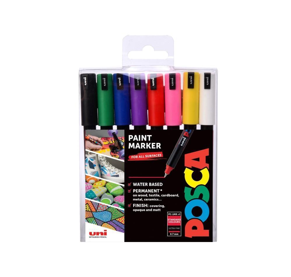 POSCA unikátní popisovač PC-1MR 0,7 mm sada 8 základních barev