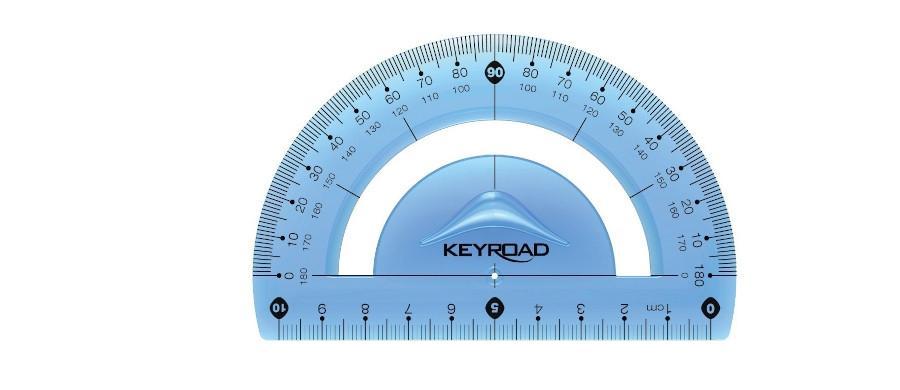 Keyroad úhloměr 10 cm, ohebný, modré