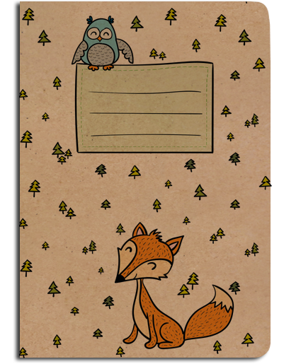 Baloušek Tisk sešit linkovaný A5 kraft Liška