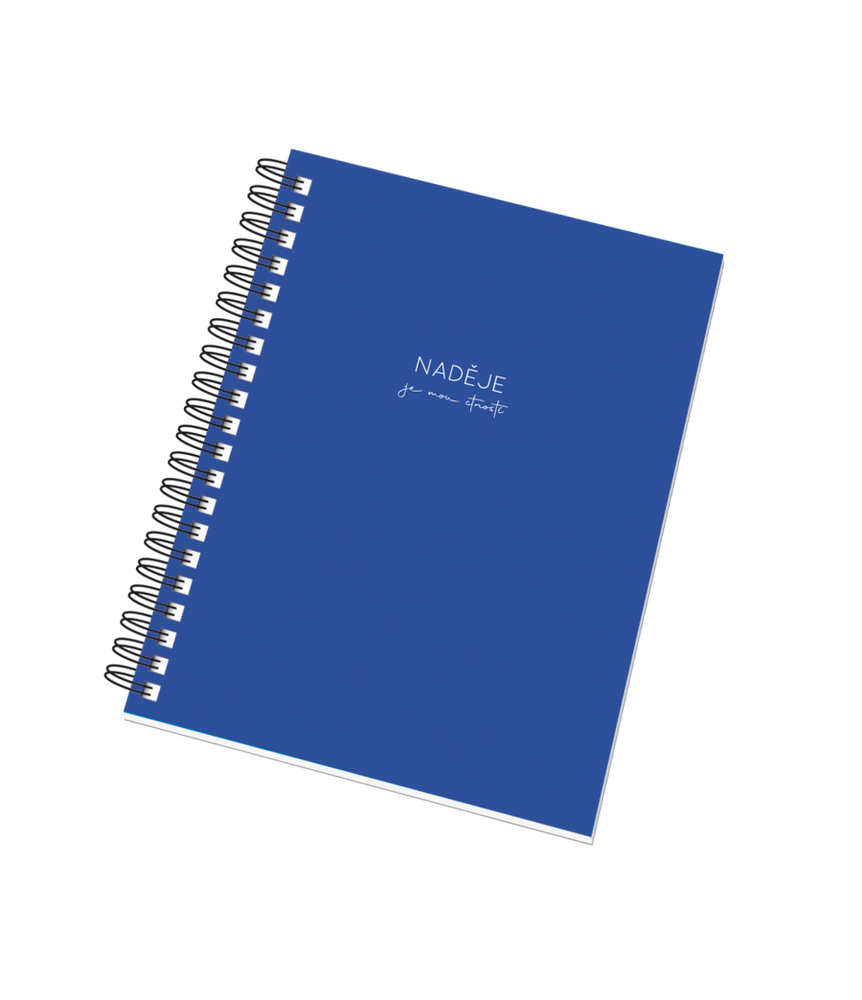 PAPÍRNY BRNO blok kroužkový s boční spirálou A5 linkovaný, 50 listů - Naděje