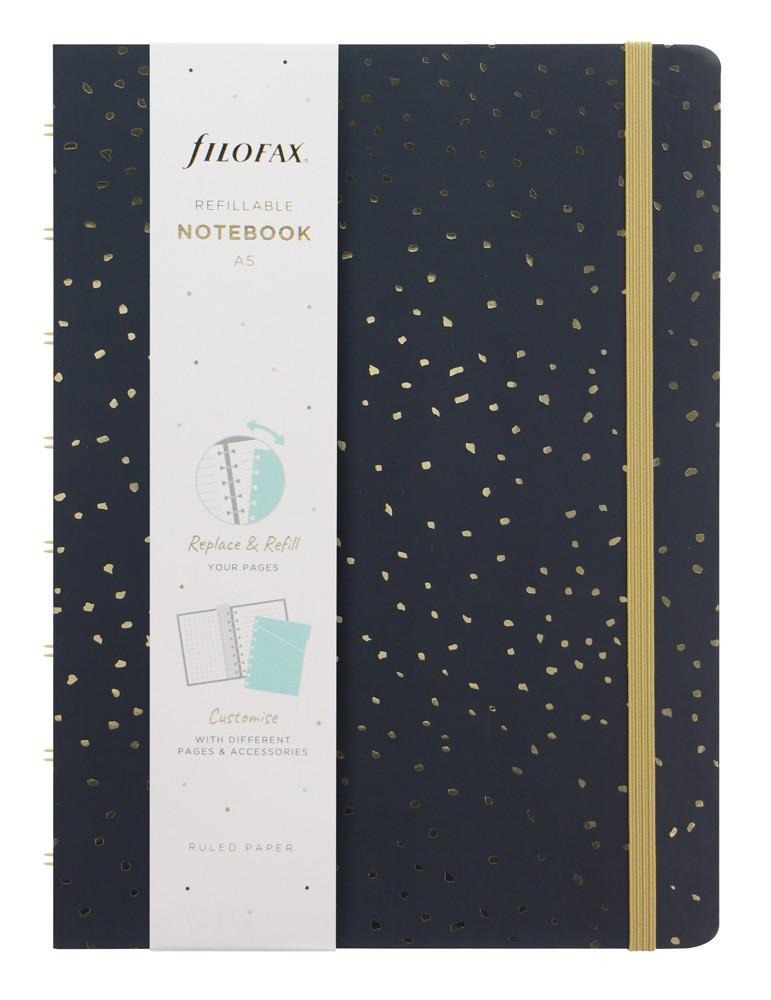 Filofax zápisník Notebook Confetti A5, Charcoal