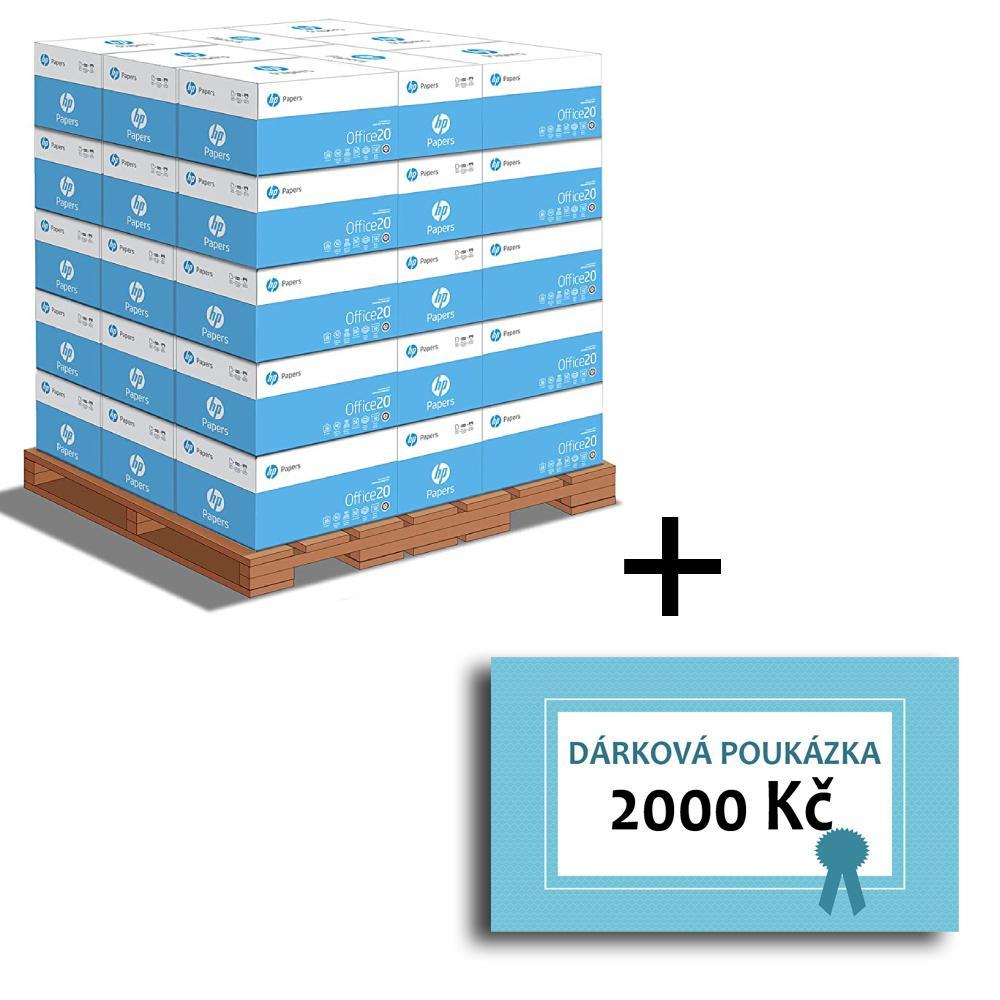 HP Office papír kopírovací A4 80g, 500 listů, 240 bal, bílý
