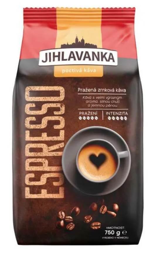 Káva Jihlavanka Espresso zrnková 750 g