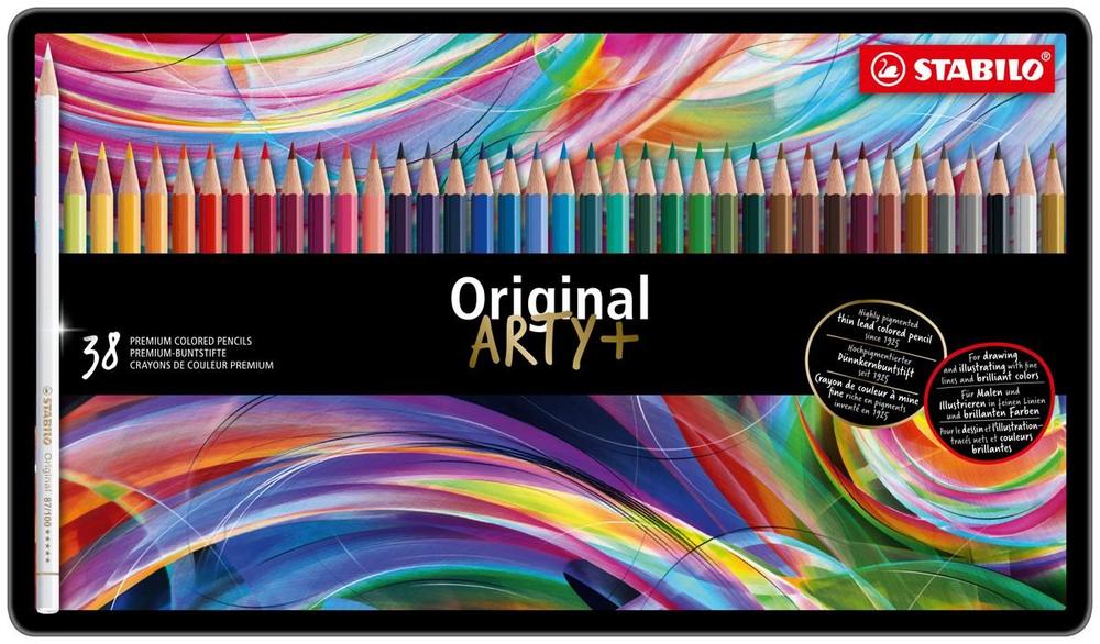 Pastelky STABILO Original ARTY+ 38 ks v plechové krabičce