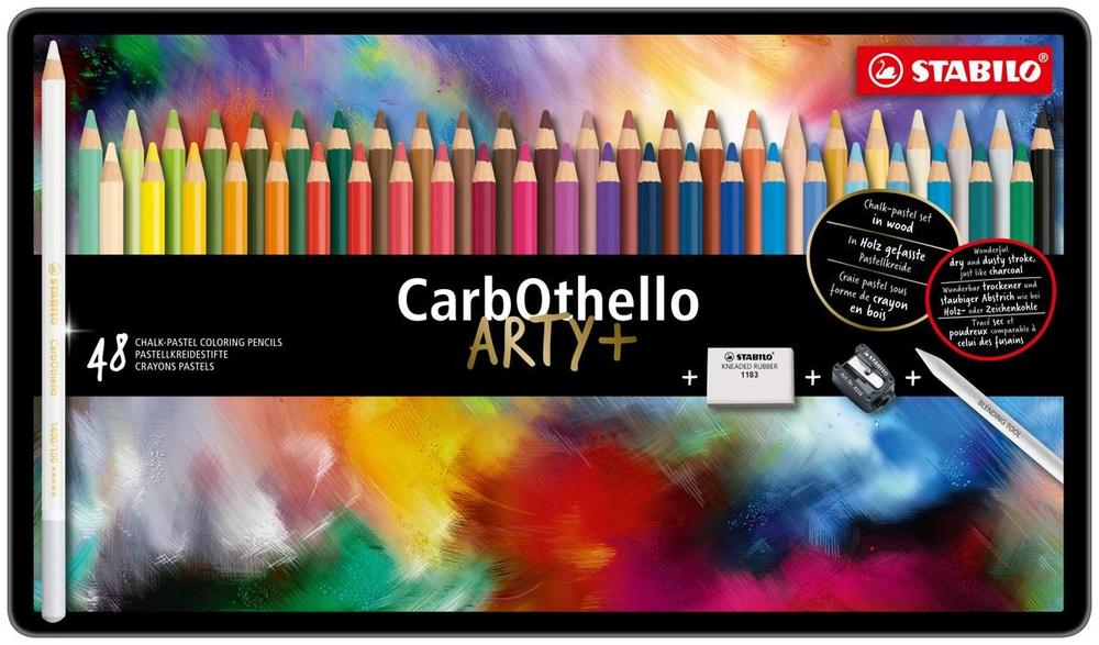 Pastelky Pastelky STABILO CarbOthello ARTY+ 48 ks v plechové krabičce