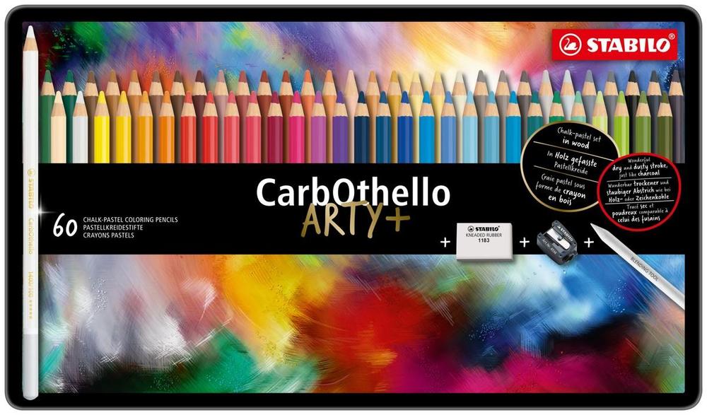 Pastelky STABILO CarbOthello ARTY+ 60 ks v plechové krabičce