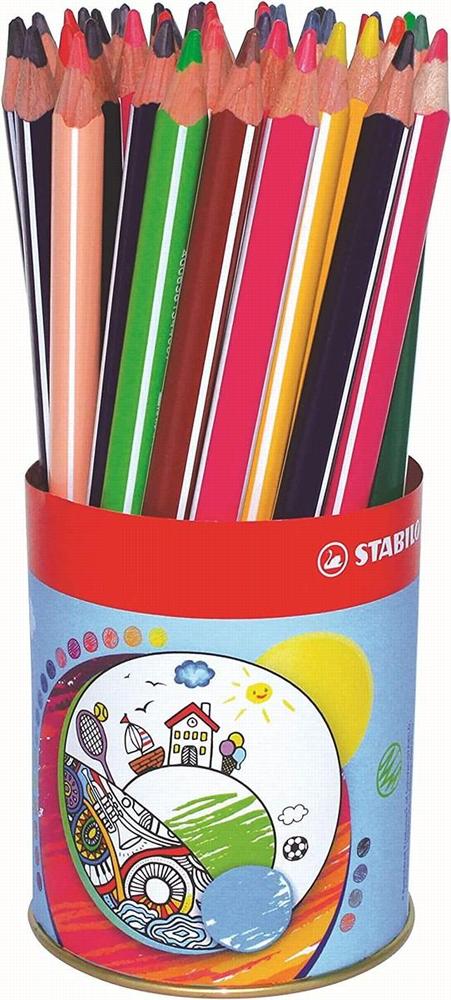 Pastelky Stabilo Trio silné sada 38 ks v kovové dóze