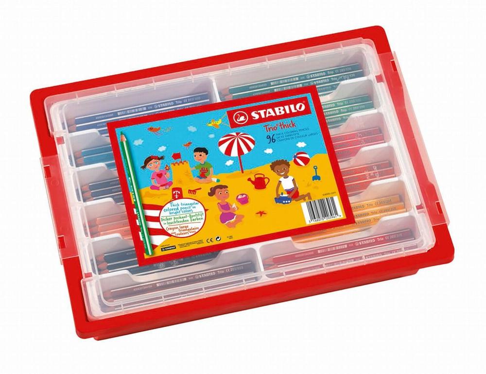 STABILO pastelky Trio silné sada 96 ks box