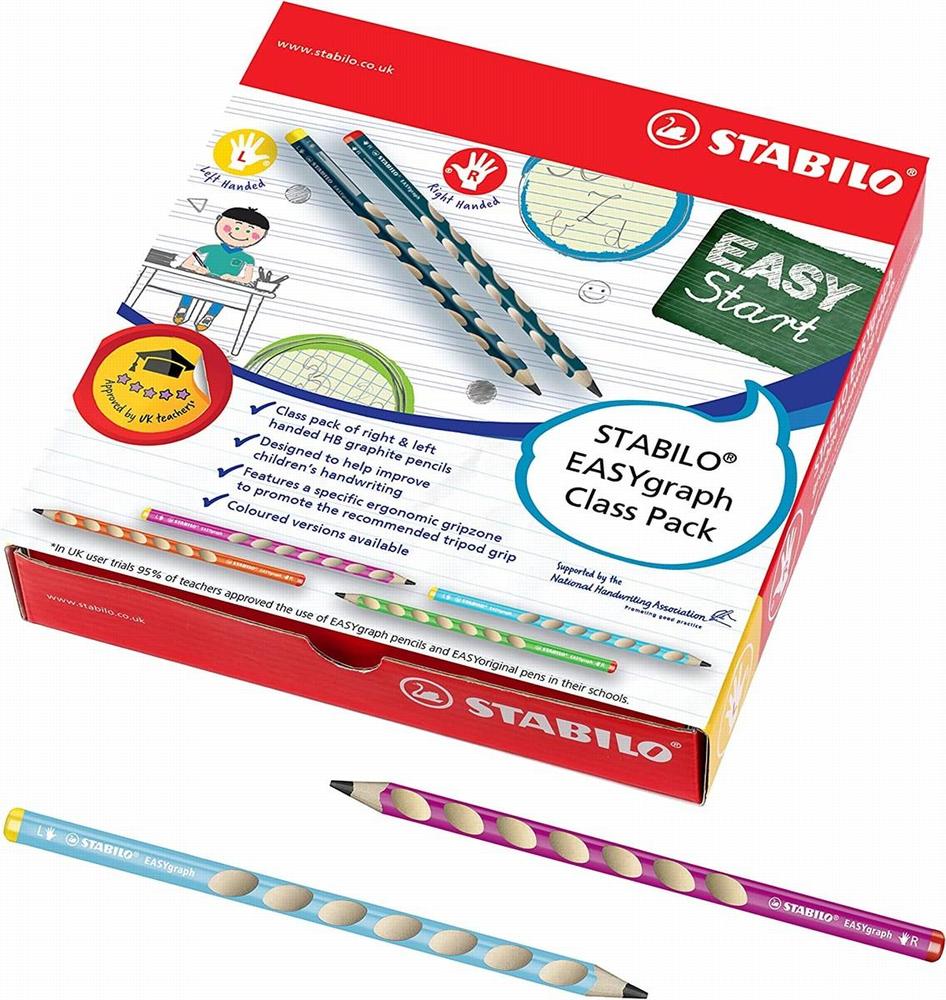Tužka grafitová STABILO EASYgraph silná sada 48 ks školní box