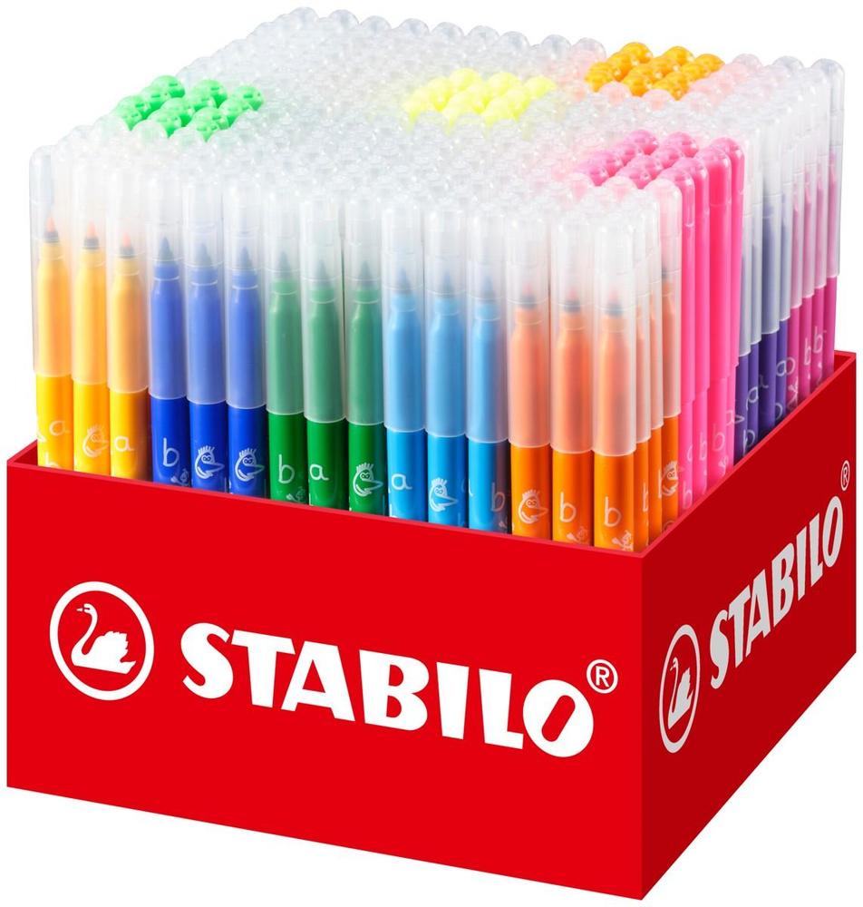 Vláknový fix STABILO Trio A-Z sada 240 ks XXL box