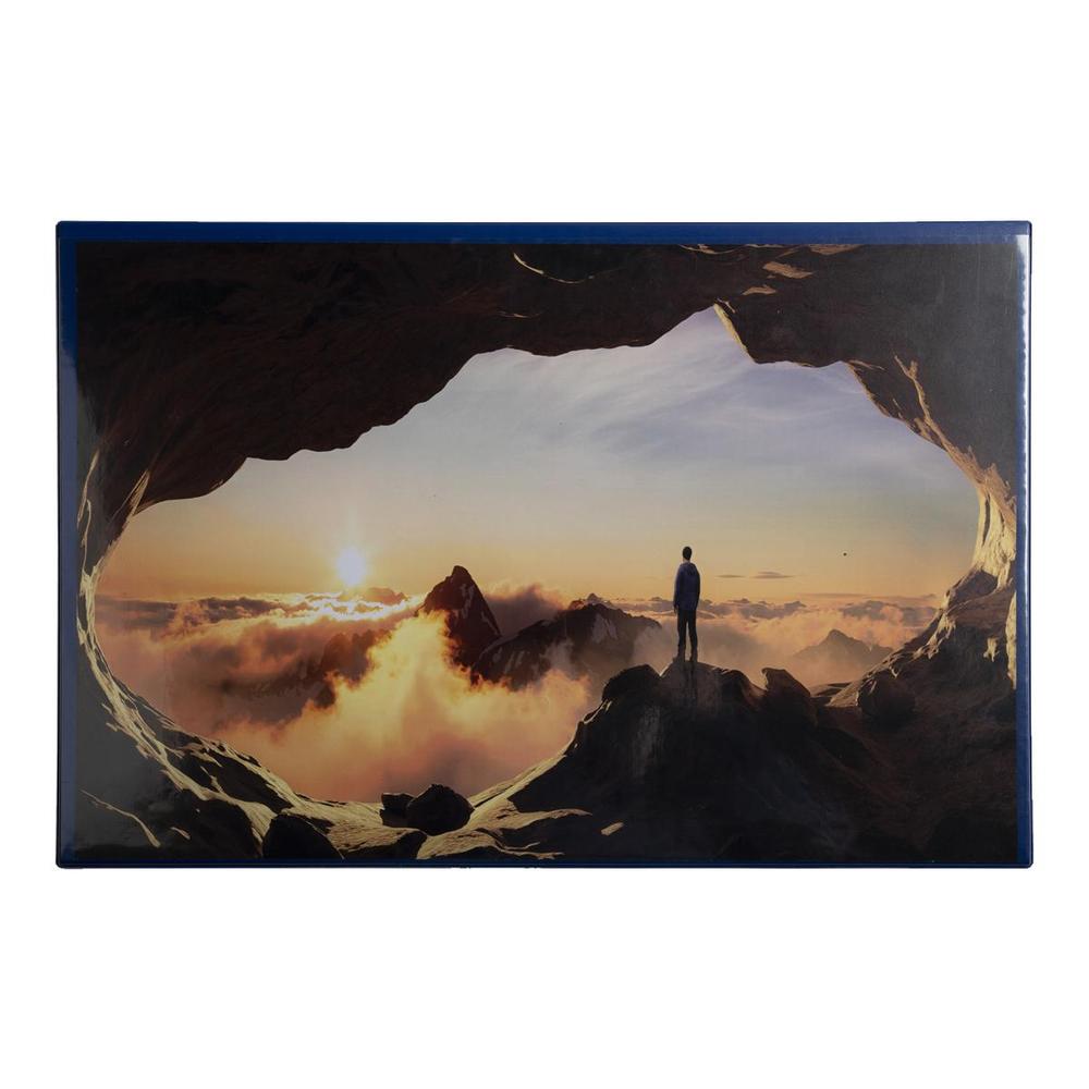 Exacompta podložka na stůl modrá s transp.kapsou